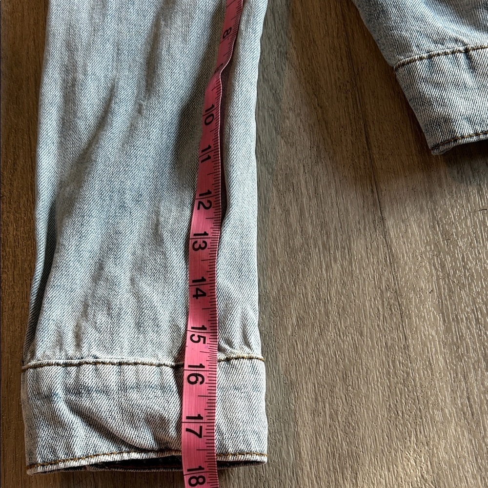 Kut from the Kloth Light Blue Distressed Jean Jacket - Picture 11 of 16